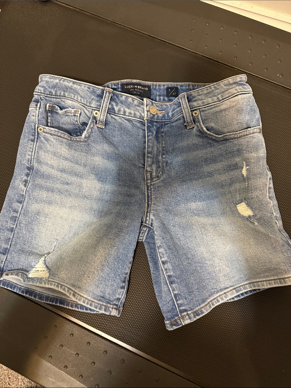 Lucky Brand Distressed Light Blue Denim Shorts